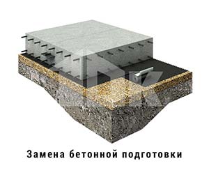Замена бетонной подготовки